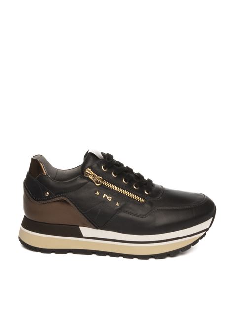 Sneaker pelle nero NERO GIARDINI | 411570GUANTO-100